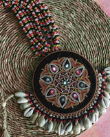 WHE Hand Embroidered Multicolor pendant Choker