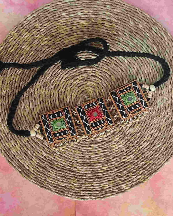 WHE Hand Embroidered Multicolor Choker