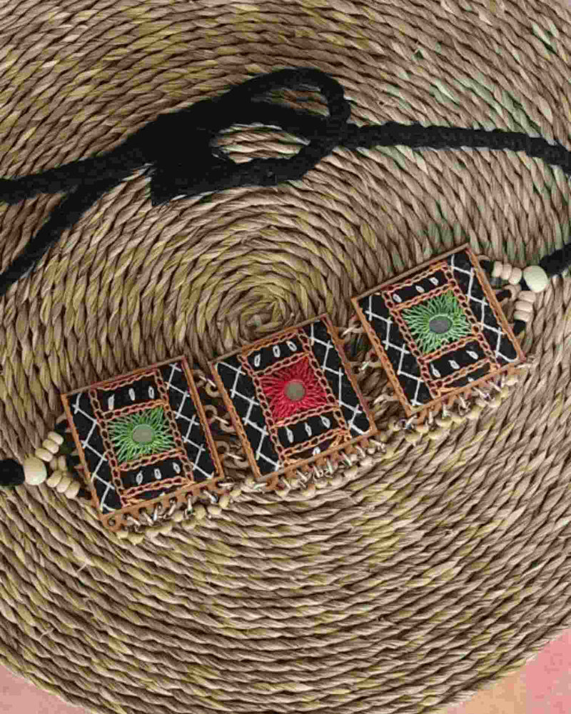 WHE Hand Embroidered Multicolor Choker