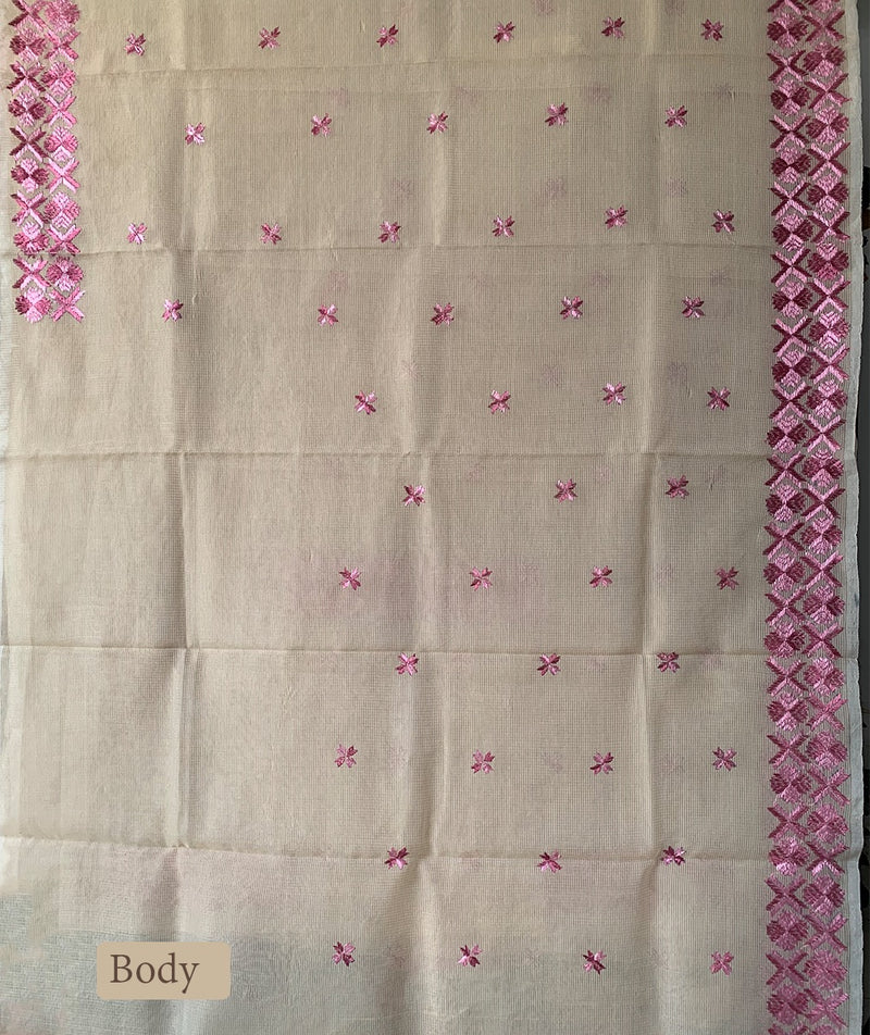 Phulkari Hand Embroidery Saree