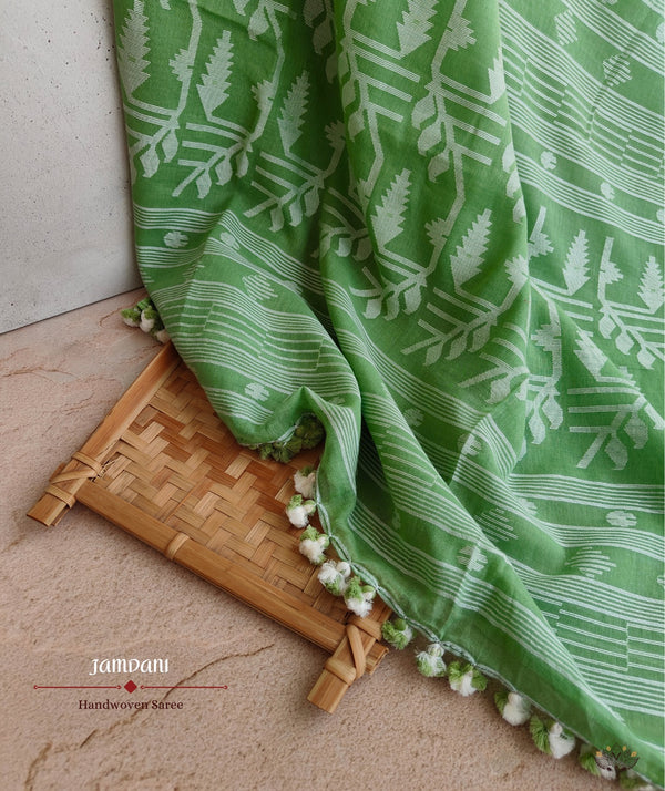 EXCLUSIVE JAMDANI MUSLIN COTTON HANDMADE SAREE