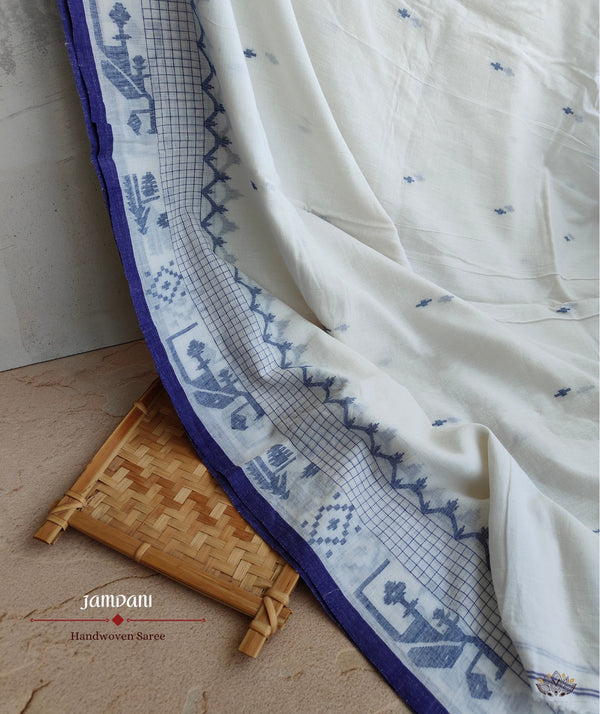 EXCLUSIVE JAMDANI MUSLIN COTTON HANDMADE SAREE