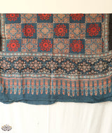 Ajrakh modal silk hand block printed dupatta