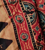 Ajrakh modal silk hand block printed dupatta