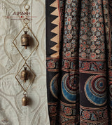 Ajrakh modal silk hand block printed dupatta