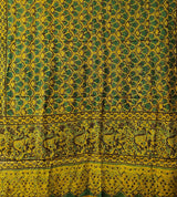 Ajrakh modal silk hand block printed dupatta