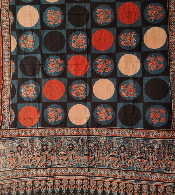 Ajrakh Handblock Printed Cotton Dupatta