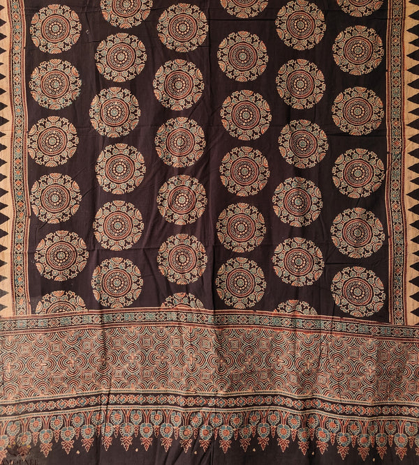 Ajrakh Handblock Printed Cotton Dupatta