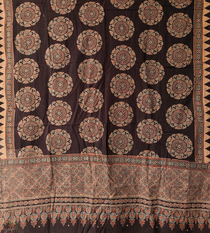 Ajrakh Handblock Printed Cotton Dupatta