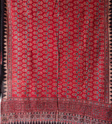 Ajrakh Handblock Printed Cotton Dupatta