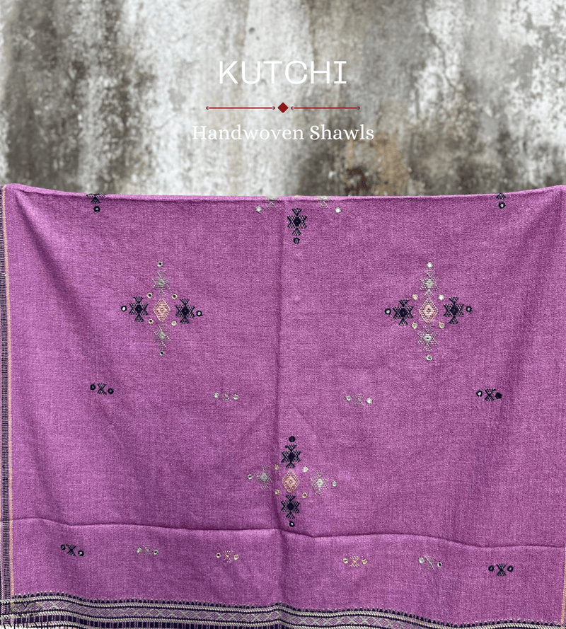 KACCHI WOOLEN HANDWOVEN SHAWL