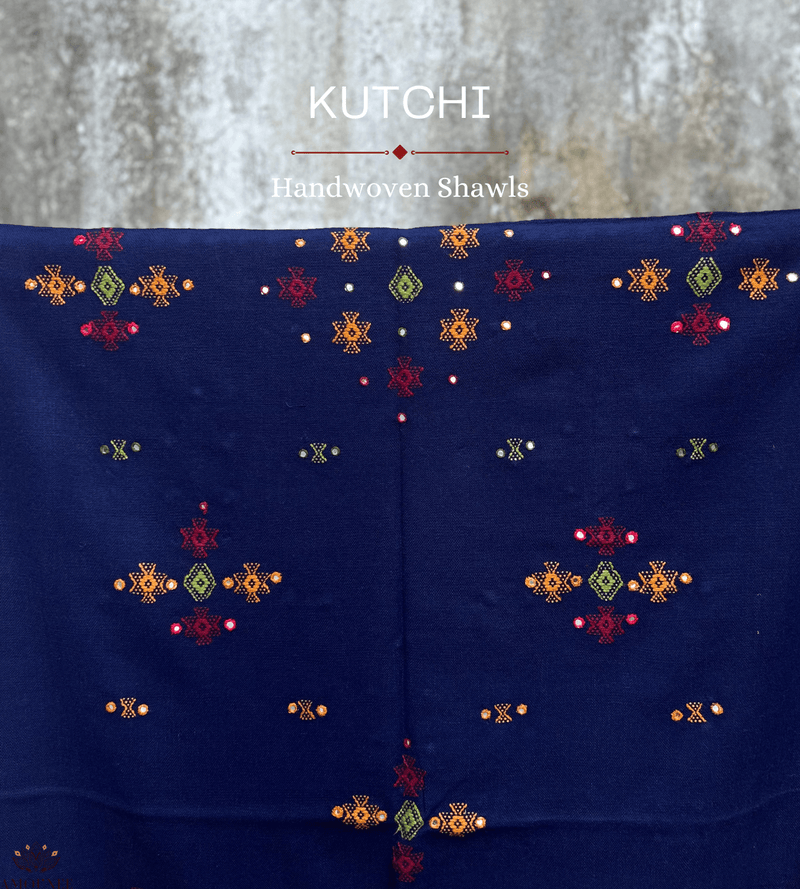 KACCHI WOOLEN HANDWOVEN SHAWL