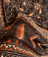 Exclusive Amounee Kantha Embroidered Woollen Shawl