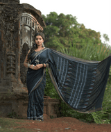 Exclusive Amounee Kantha Embroidered Pure Muga Silk Saree