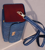 The Blue Stripe Square Shoulder bag