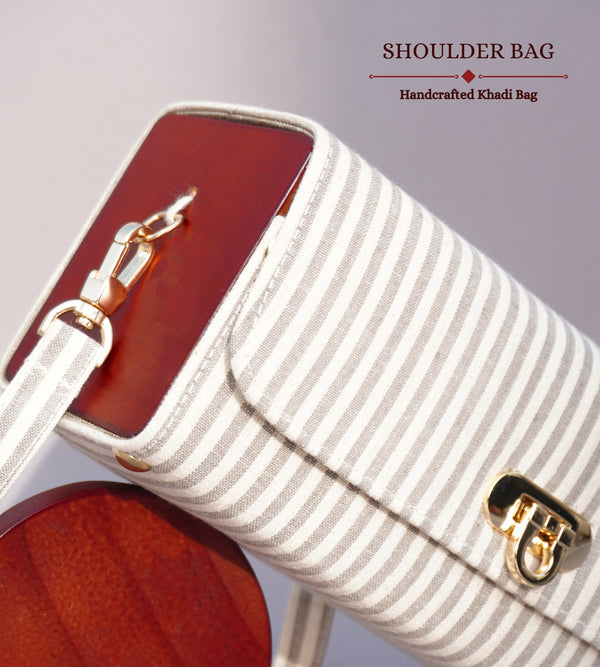 The Grey Stripe Shoulder bag