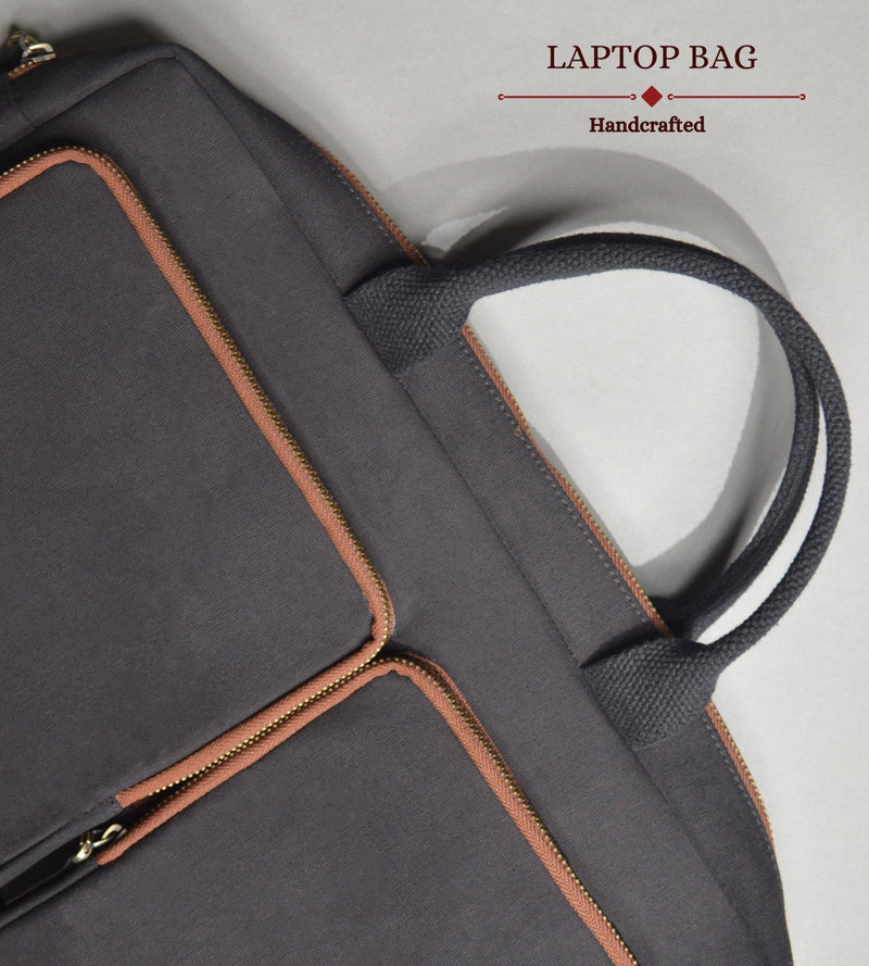 Laptop Bag Double Pockets - Black