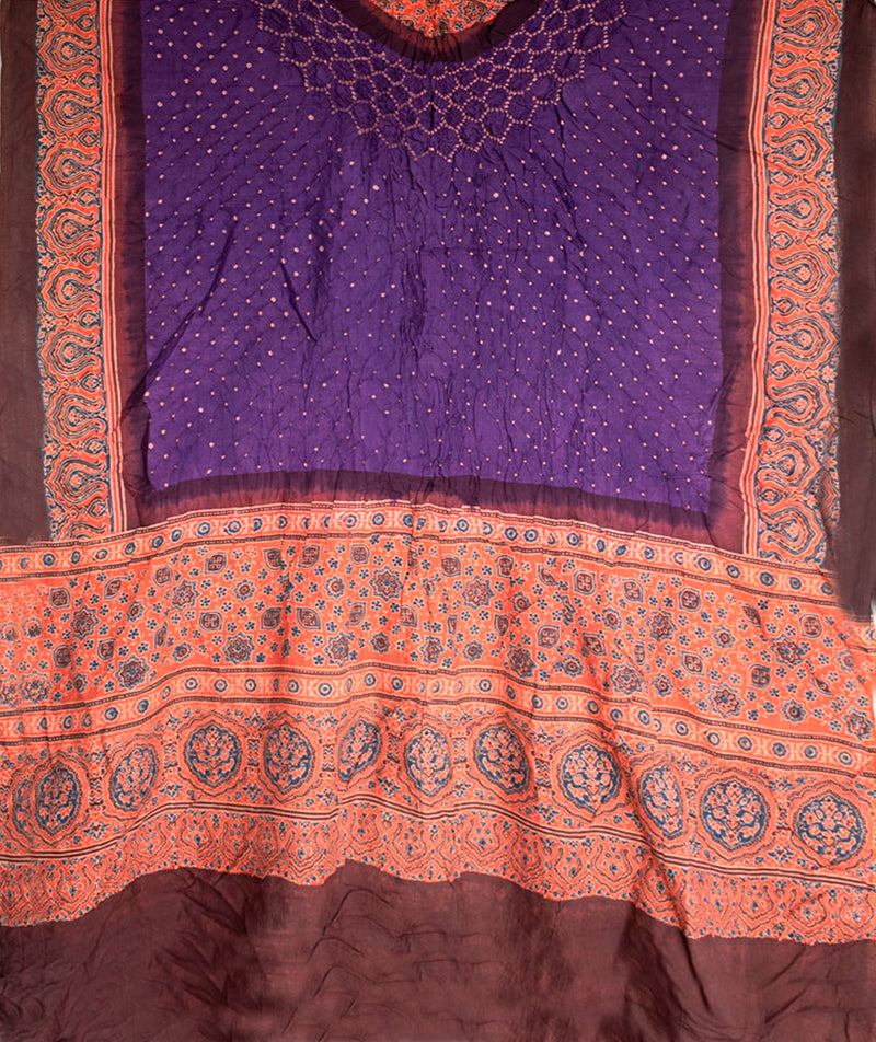 AJRAKH BANDHINI HAND BLOCK PRINTED DUPATTA