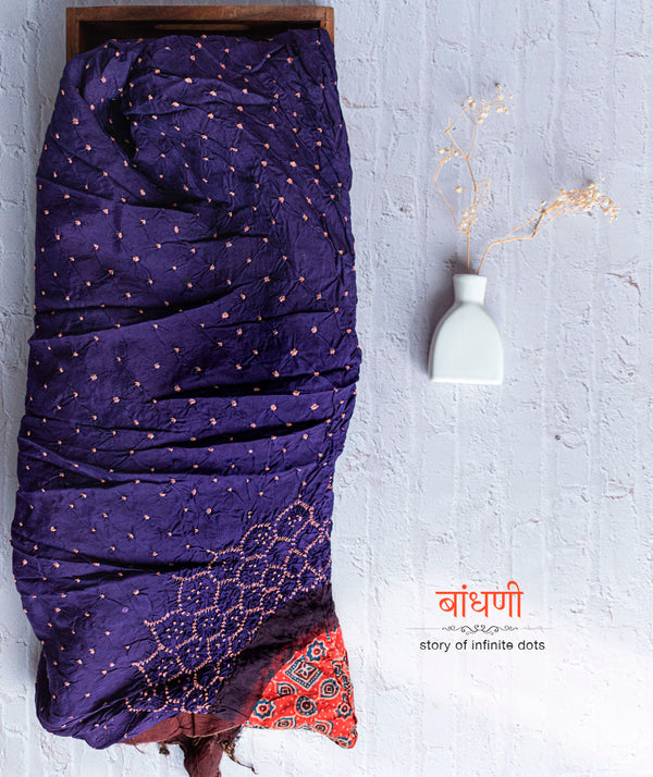 AJRAKH BANDHINI HAND BLOCK PRINTED DUPATTA