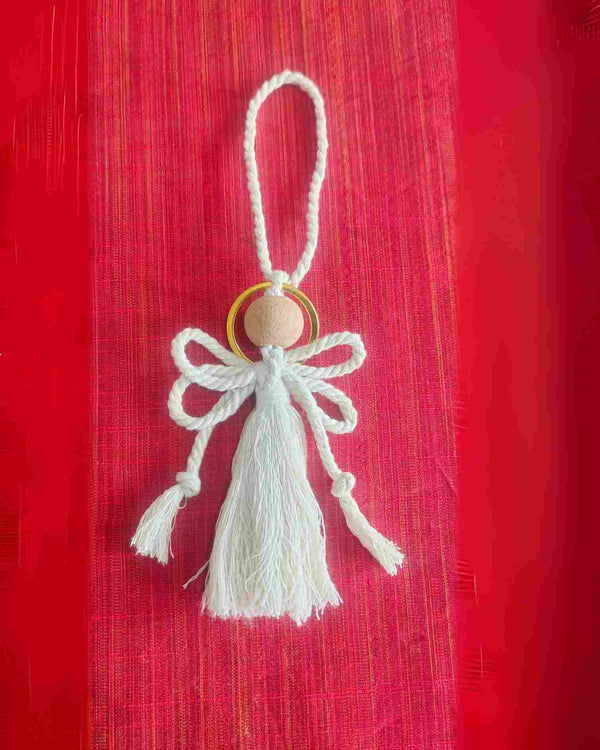 WHE angel macrame christmas charm