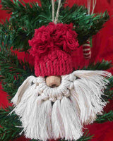 WHE gnome macrame christmas charm