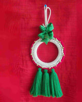 WHE multicolor christmas wreath with tassels