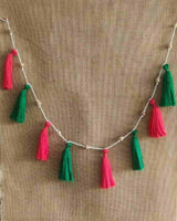 WHE multicolor christmas bunting with tassels