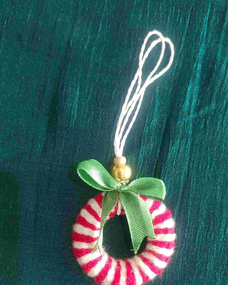 WHE donut crochet christmas charm