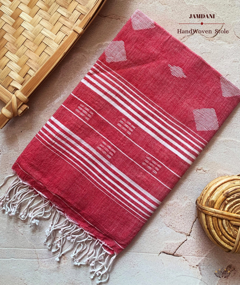 JAMDANI COTTON HANDMADE STOLE