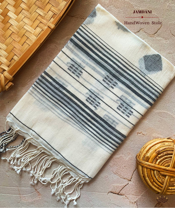 JAMDANI COTTON HANDMADE STOLE