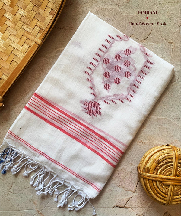 JAMDANI COTTON HANDMADE STOLE