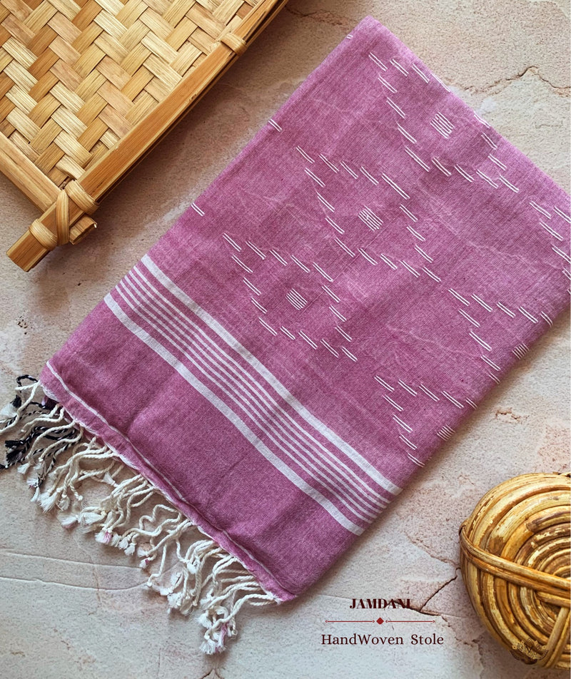 JAMDANI COTTON HANDMADE STOLE