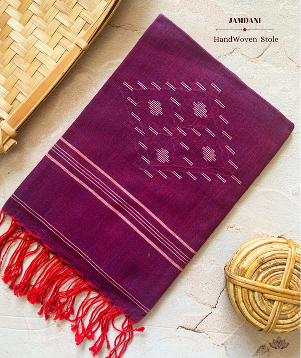 JAMDANI COTTON HANDMADE STOLE