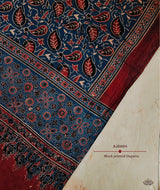 Ajrakh Handblock Printed Cotton Dupatta