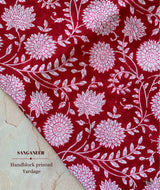 Sanganer Handblock Printed Yardage Fabric