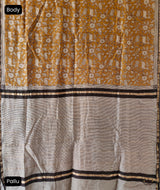 Exclusive Amounee Bagru Hand Block Printed Chanderi Saree