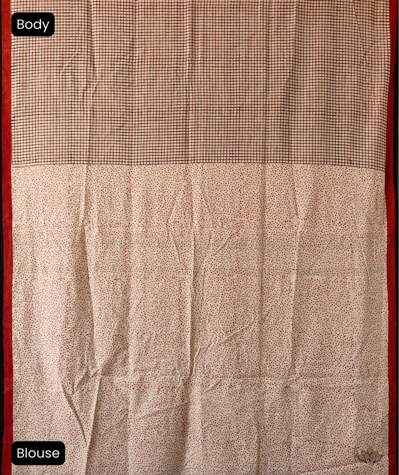 Exclusive Amounee Bagru Hand Block Printed Cotton Saree