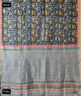 Exclusive Amounee Sangneer Hand Block Printed Chanderi Saree