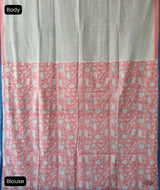 Exclusive Amounee Sangneer Hand Block Printed Cotton Saree