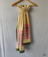 Exclusive Amounee Sanganer Hand Block Printed Chanderi Stole