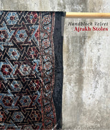 AJRAKH VELVET HANDBLOCK PRINTED STOLE