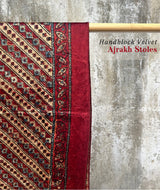 AJRAKH VELVET HANDBLOCK PRINTED STOLE