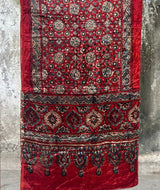 AJRAKH VELVET HANDBLOCK PRINTED STOLE