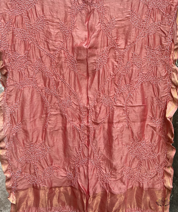 Bandhani Chanderi Silk Handcrafted Dupatta