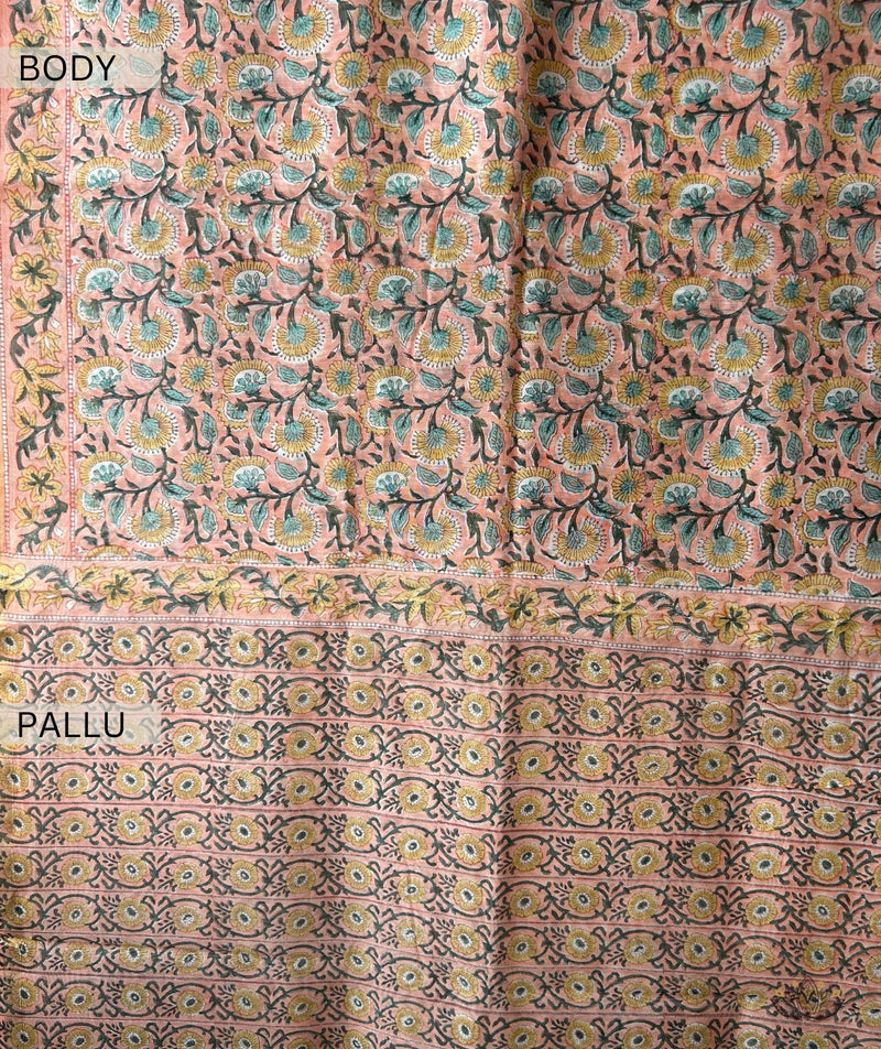 Maheshwari Sanganeri Printed  Sarees