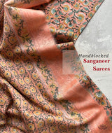 Maheshwari Sanganeri Printed  Sarees