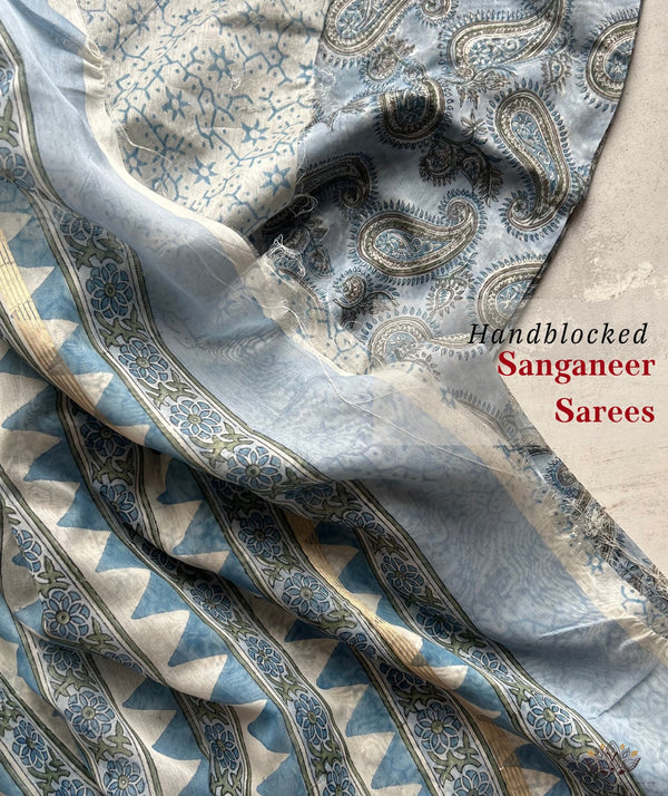 Maheshwari Sanganeri Printed  Sarees