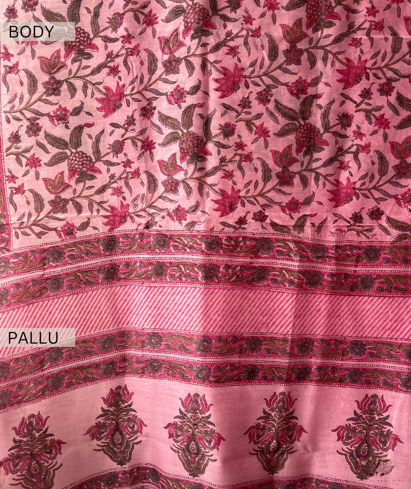 Maheshwari Sanganeri Printed  Sarees