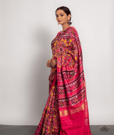 Silk Semi Double Ikat Patola Saree