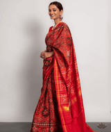 Silk Semi Double Ikat Patola Saree